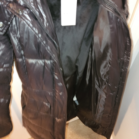 ⭐️⭐️Sam Edelman Belted Faux Fur Detail Hooded Puffer Coat Size Sml⭐️⭐️ - Picture 3 of 5